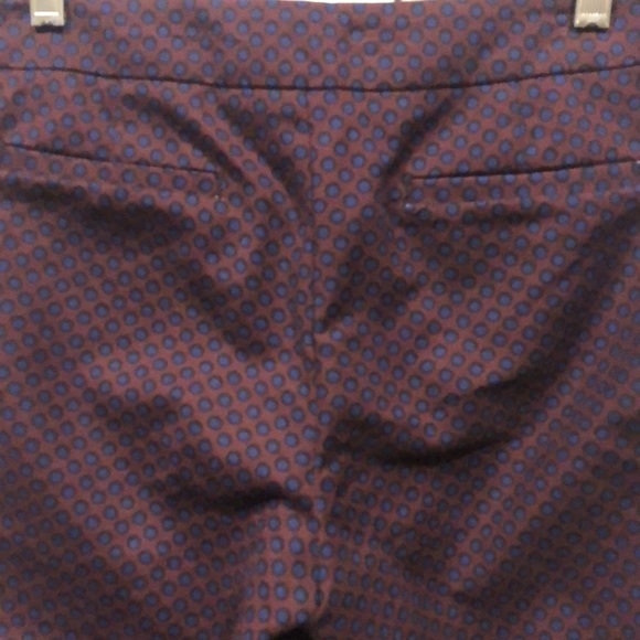 Halogen polka dot Women's burgundy and purple pants size 6 EUC like new - Picture 5 of 7